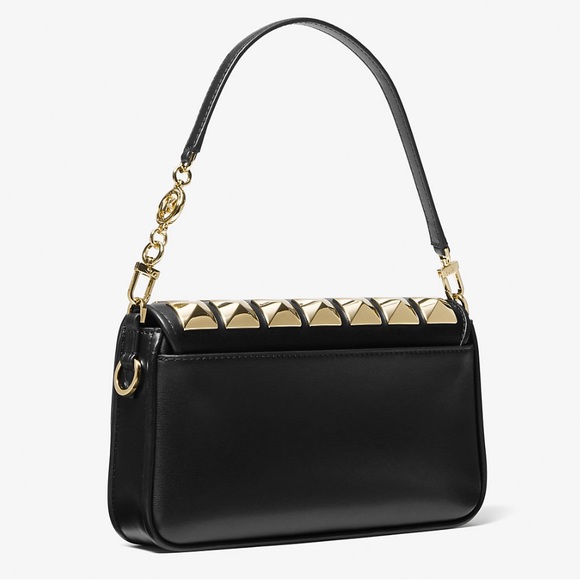 Michael Kors Bradshaw Studded Leather Shoulder Bag - Picture 3 of 6